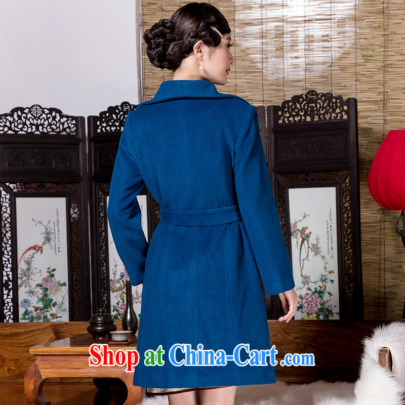 Royal Seal Yin Yue 2015 winter hair coat is elegant, with cultivating simplicity and gross, Ms.? tether jacket blue M seal, Yin Yue, shopping on the Internet