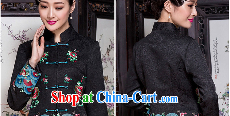 Yin Yue seal 2015 autumn and winter new national commuter middle-aged Chinese Heavy Industry embroidery Chinese blouses jacket black XXL pictures, price, brand platters! Elections are good character, the national distribution, so why buy now enjoy more preferential! Health