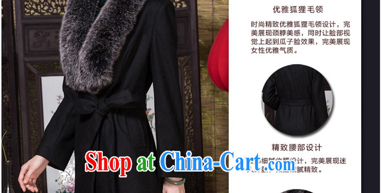 Royal Seal Yin Yue 2015 winter wool coat is luxurious Fox hair collar OL commuter sepia, long wind jacket coat black XL pictures, price, brand platters! Elections are good character, the national distribution, so why buy now enjoy more preferential! Health