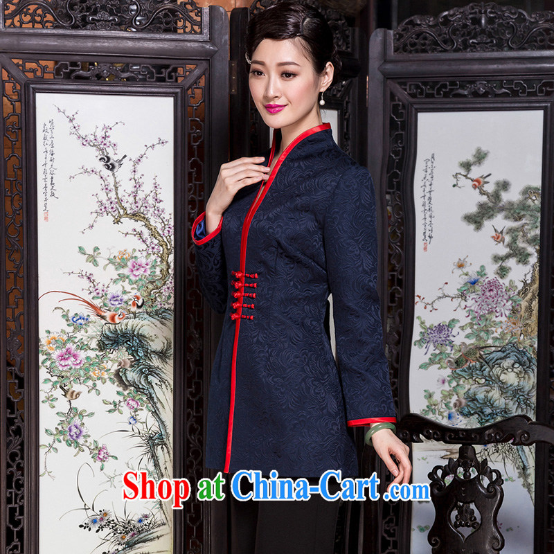 Yin Yue seal 2014 autumn and winter to take the charge-back antique Chinese style t-shirt Ethnic Wind middle-aged female mother coat of red L seal, Yin Yue, shopping on the Internet