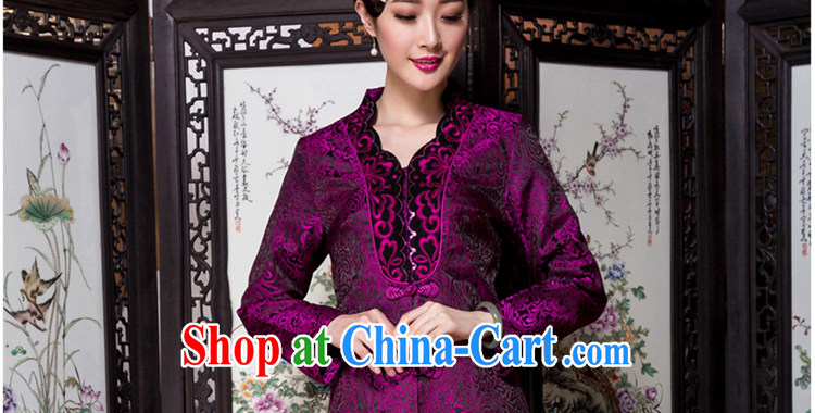 Yin Yue seal 2015 Winter National wind Chinese T-shirt middle-aged mother with Han-jacket wedding, T-shirt purple XXXL pictures, price, brand platters! Elections are good character, the national distribution, so why buy now enjoy more preferential! Health