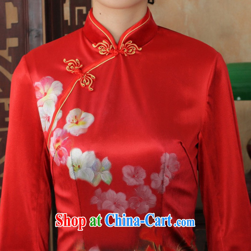 In accordance with the conditions in Spring and Autumn and new female dresses Ethnic Wind the wool poster Sau San 7 sub-cuff cheongsam dress such as figure 3 XL, in accordance with the situation, and, shopping on the Internet