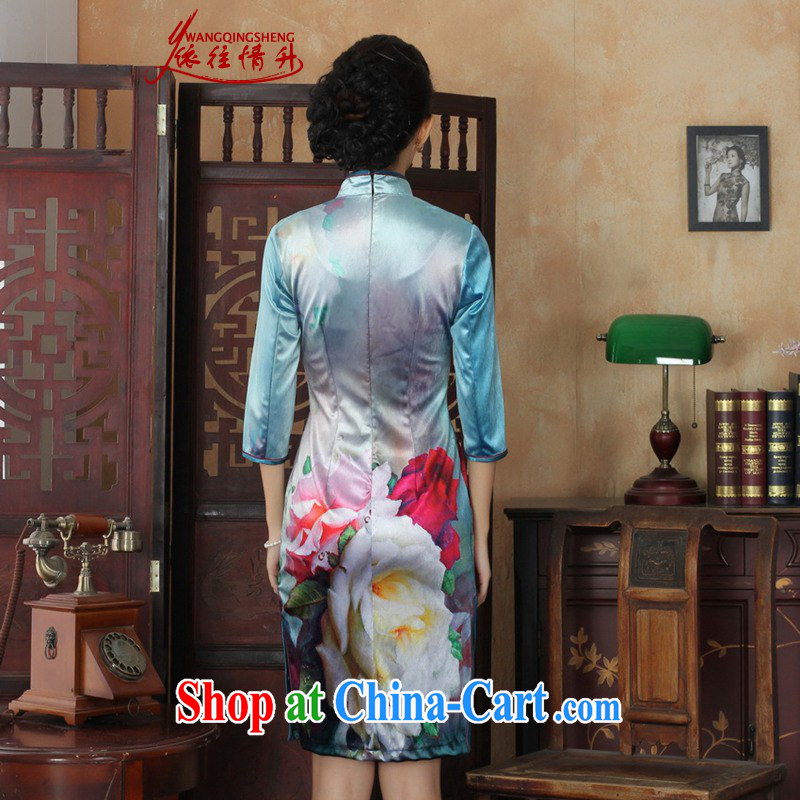 In accordance with the situation in autumn and winter, the female Ethnic Wind poster Kim wool beauty 7 sub-cuff cheongsam dress shown in Figure 2 XL, in accordance with the situation, and, on-line shopping