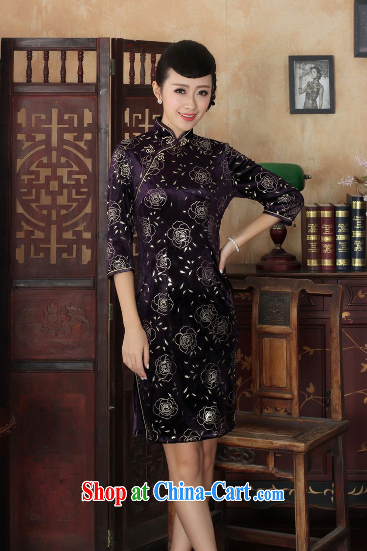 In accordance with the situation in spring and autumn, new Ethnic Wind women dresses, wool beauty 7 sub-cuff cheongsam dress in figure 3 XL pictures, price, brand platters! Elections are good character, the national distribution, so why buy now enjoy more preferential! Health