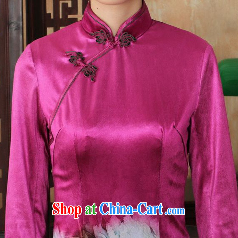 In accordance with the situation in spring and autumn, the female dresses Ethnic Wind-scouring pads 7 beauty cuff cheongsam dress such as figure 3 XL, in accordance with the situation, and, online shopping