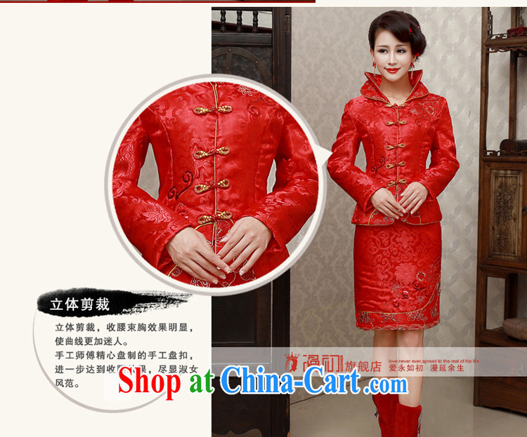Early spread new 2015 bridal dresses retro beauty toast winter cheongsam dress thick graphics thin winter dresses, winter warm dresses embroidery upgrade XXL pictures, price, brand platters! Elections are good character, the national distribution, so why buy now enjoy more preferential! Health