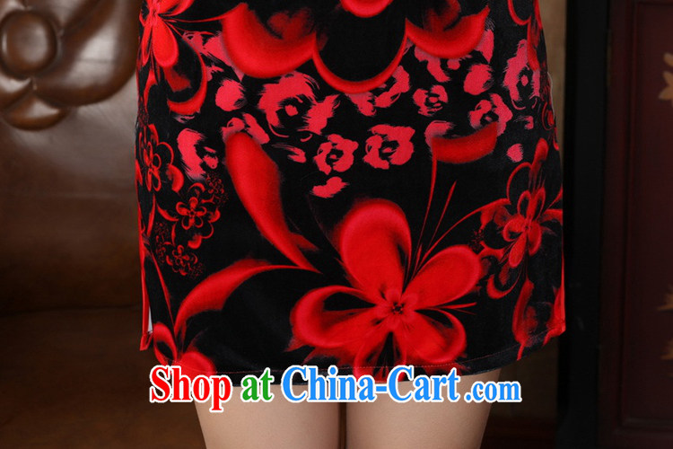 In accordance with the conditions in spring and fall new, improved female cheongsam-spring is really scouring pads 7 cuff cheongsam dress - A blue 2 XL pictures, price, brand platters! Elections are good character, the national distribution, so why buy now enjoy more preferential! Health