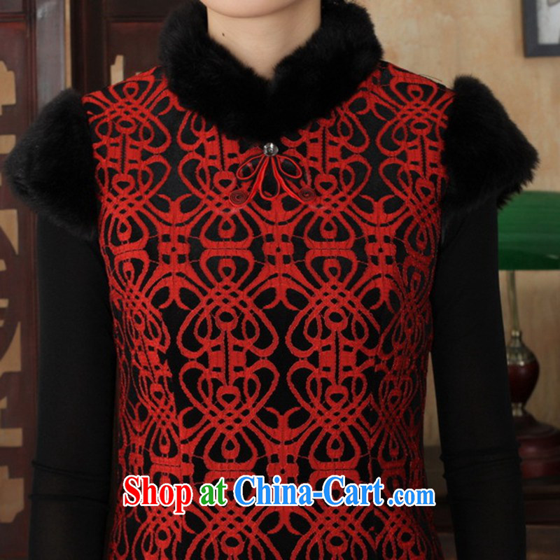 In accordance with the conditions and in winter spring new improved Chinese qipao lace stitching sleeveless dresses beauty as shown in Figure 2 XL, in accordance with the situation, and, on-line shopping