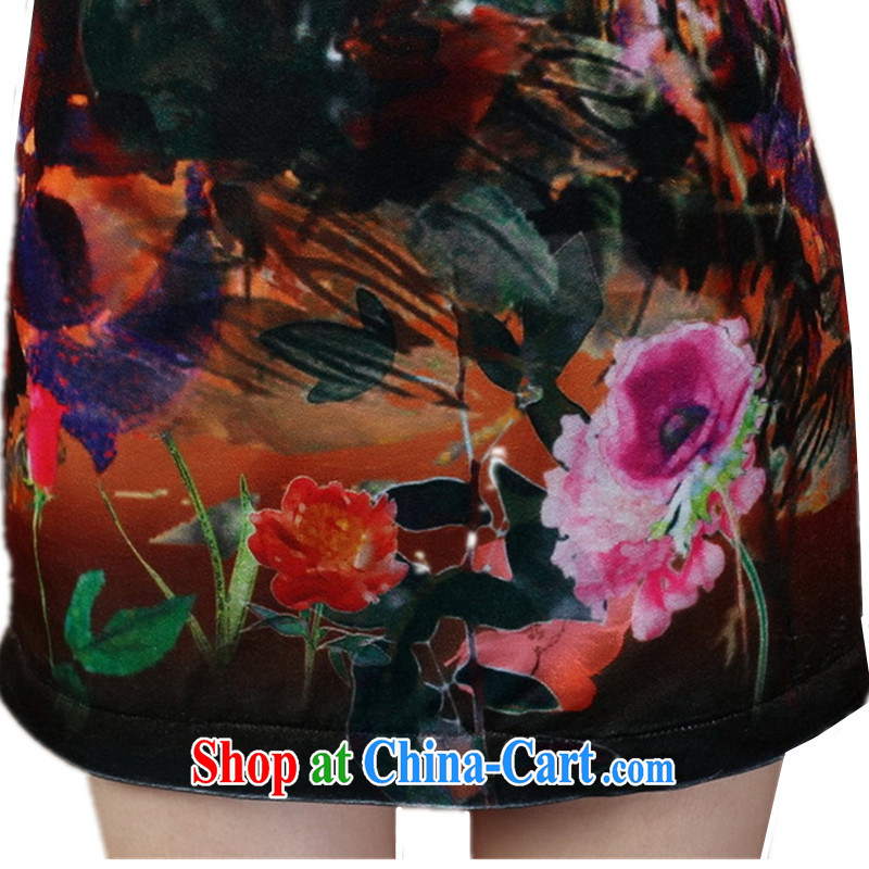 In accordance with the situation in winter improved Chinese qipao, for poster classical-tie sleeveless dresses beauty dress - A black 2 XL, in accordance with the situation, and, on-line shopping