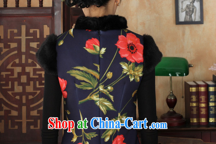 In accordance with the conditions in winter, new Chinese qipao retro improved the collar flower stitching beauty sleeveless cheongsam dress as figure 2 XL pictures, price, brand platters! Elections are good character, the national distribution, so why buy now enjoy more preferential! Health