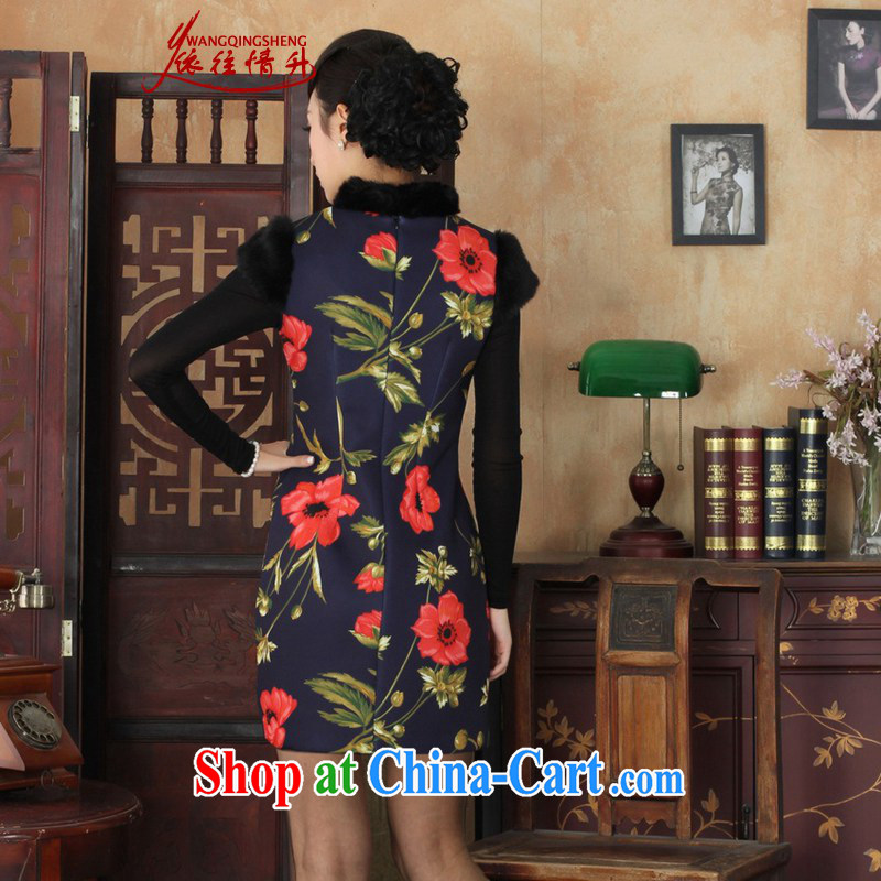 In accordance with the situation in winter new Chinese qipao retro improved the collar flower stitching cultivating a sleeveless cheongsam dress such as figure 2 XL, in accordance with the situation, and, on-line shopping