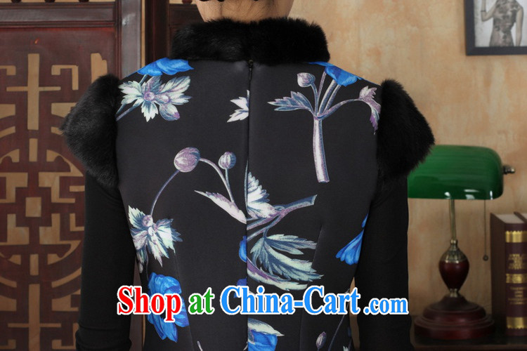 According to the conditions in winter new retro improved Chinese qipao, for stitching the poster flowers sleeveless dress cheongsam dress as figure 2 XL pictures, price, brand platters! Elections are good character, the national distribution, so why buy now enjoy more preferential! Health