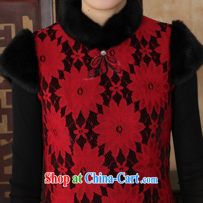In accordance with the conditions and in winter, the Tang is improved qipao and collar lace stitching cultivating a sleeveless dresses skirts such as figure 2 XL, in accordance with the situation, and, on-line shopping
