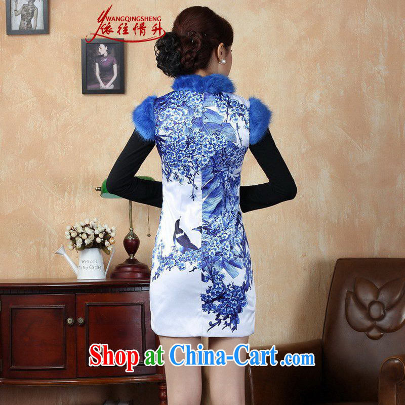 In accordance with the conditions and in winter spring new Chinese qipao retro improved the collar stitching poster beauty cheongsam dress as figure 2 XL, in accordance with the situation, and, on-line shopping