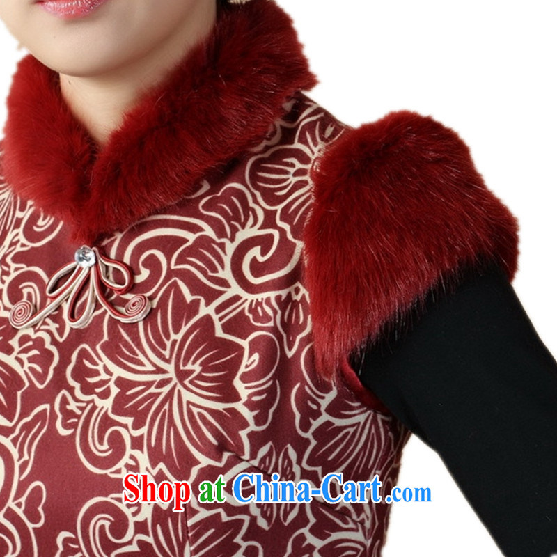 In accordance with the conditions and in winter spring new improved qipao, for stitching color inkjet a sleeveless dresses beauty as shown in Figure 2 XL, in accordance with the situation, and, on-line shopping