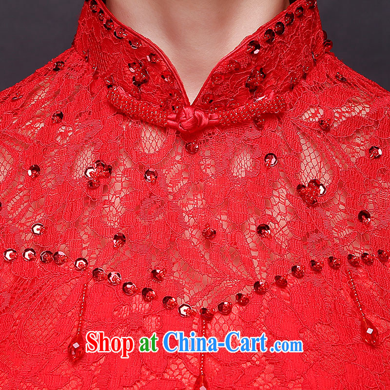 Donald Rumsfeld, the more than 2015 summer new bride toast wedding clothes dresses retro lace bows service improvement at Merlion long cultivating crowsfoot dress cheongsam red XL, than AIDS (SOFIE ABBY), online shopping