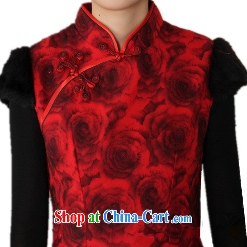 In accordance with the conditions and in winter new improved qipao, for a tight poster sleeveless beauty female cheongsam dress as figure 2 XL, according to the situation, and, on-line shopping