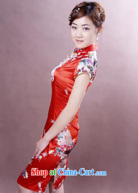 cheongsam dress summer stylish emulation silk Peacock Silk is withholding thick MM large numbers show photography outfit blue lake XXL pictures, price, brand platters! Elections are good character, the national distribution, so why buy now enjoy more preferential! Health