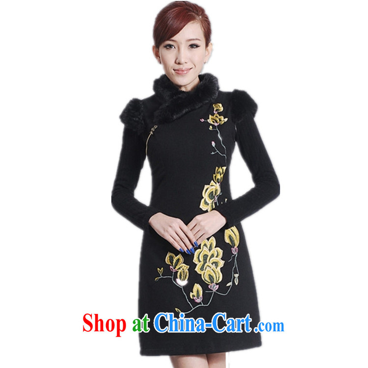 According to the conditions in winter new women improved Chinese qipao, for a tight embroidered sleeveless dresses beauty as shown in Figure 2 XL pictures, price, brand platters! Elections are good character, the national distribution, so why buy now enjoy more preferential! Health