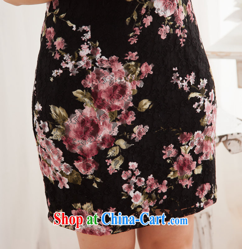 black lace cheongsam dress summer new improved fashion sense of beauty package and cheongsam white XL pictures, price, brand platters! Elections are good character, the national distribution, so why buy now enjoy more preferential! Health