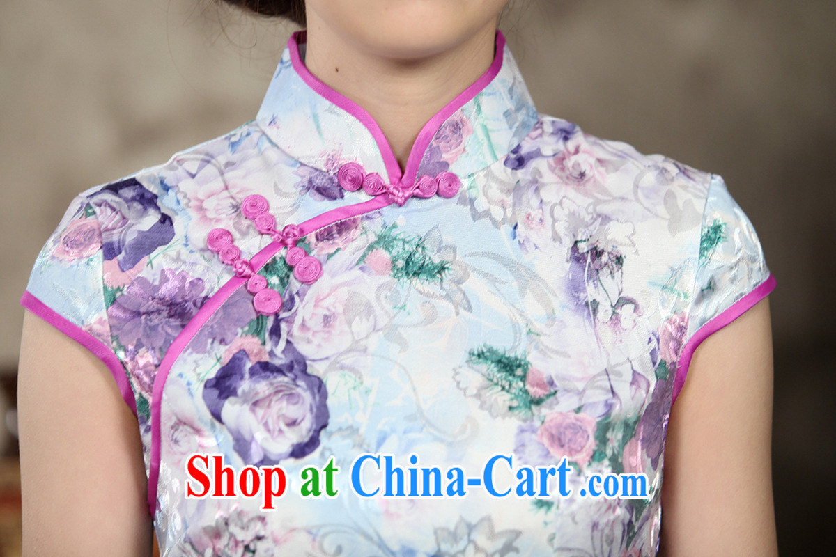 Summer outfit with new, improved and stylish women's clothing stamp beauty graphics thin ethnic wind summer cheongsam dress suit XXL pictures, price, brand platters! Elections are good character, the national distribution, so why buy now enjoy more preferential! Health