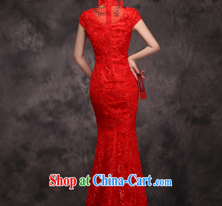 J. MIA toast Service Bridal Fashion 2015 New Red wedding dresses fall short-sleeved Chinese Dress Long Red Beauty S pictures, price, brand platters! Elections are good character, the national distribution, so why buy now enjoy more preferential! Health