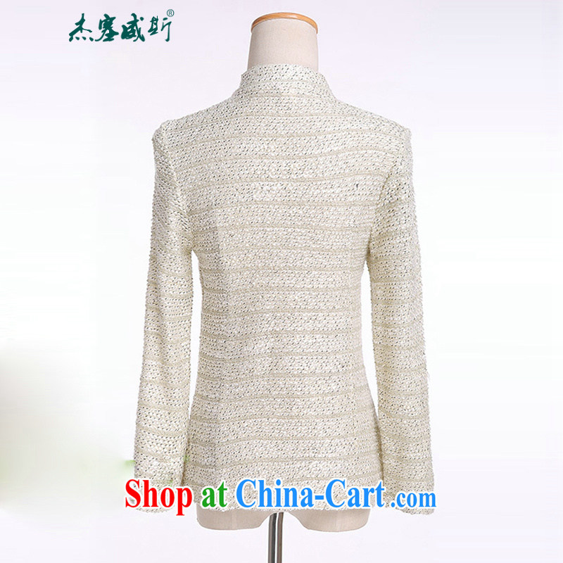 Jack Plug, spring and summer female new knitting manual tie Yuanyang flowers, for Chinese long-sleeved T-shirt Chinese population is highlighted green XXL, Jessup, and shopping on the Internet