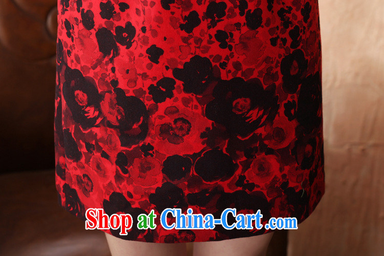 spend the winter cheongsam dress with short hair it improved rabbit hair for bridal dresses ebullient red cheongsam qipao annual green XL pictures, price, brand platters! Elections are good character, the national distribution, so why buy now enjoy more preferential! Health
