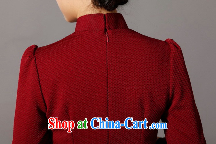 Dan smoke cheongsam dress SPRING CHINESE improved, manually for three-dimensional flower knitting fashion cheongsam dress cheongsam banquet serving wine red 3XL pictures, price, brand platters! Elections are good character, the national distribution, so why buy now enjoy more preferential! Health