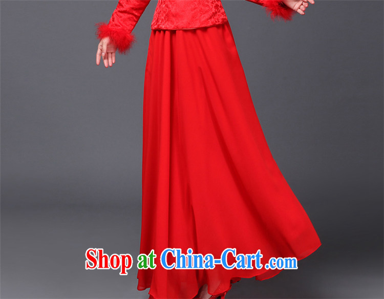 J. MIA 2014 new winter bridal dresses long sleeved retro red toast serving thick Chinese long wedding dress red XXXL pictures, price, brand platters! Elections are good character, the national distribution, so why buy now enjoy more preferential! Health