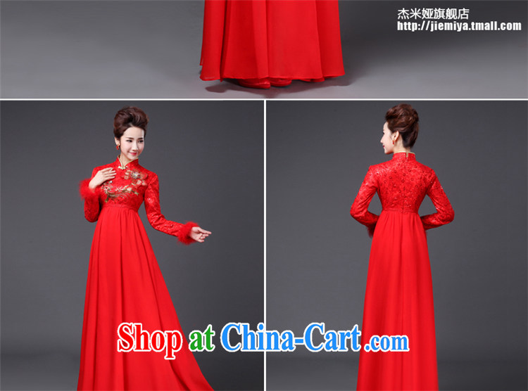 J. MIA toast Service Bridal Fashion 2014 new winter red long-sleeved, wedding dresses winter clothing high waist pregnant women dress red XXXL pictures, price, brand platters! Elections are good character, the national distribution, so why buy now enjoy more preferential! Health
