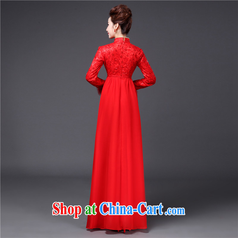 Jie MIA toast Service Bridal Fashion 2014 new winter red long-sleeved, wedding dresses winter clothing high-waist pregnant women dress red XXXL, Jake Mia, and shopping on the Internet