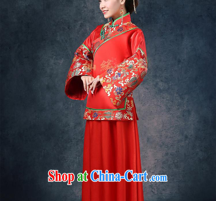 Summer 2015 new show reel service bridal gown red long Chinese Antique woman serving toast wedding dresses long sleeved Phoenix use female dresses red XL pictures, price, brand platters! Elections are good character, the national distribution, so why buy now enjoy more preferential! Health