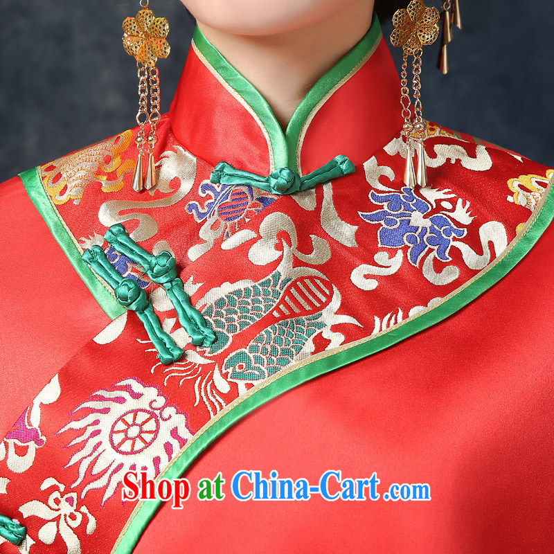 Summer 2015 new show reel service bridal gown red long Chinese Antique woman serving toast wedding dresses long sleeved Phoenix use female dresses red XL, than AIDS (SOFIE ABBY), and shopping on the Internet