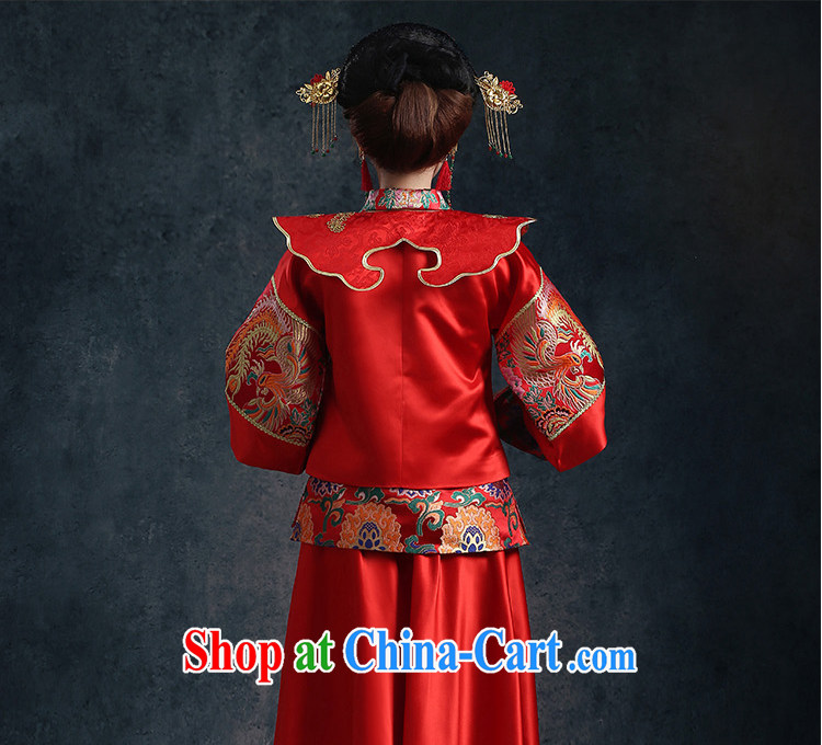 New 2015 bridal show groups serving Chinese style wedding toast long-sleeved clothing wedding dresses red long cheongsam dress retro-su summer kimono New Red XL pictures, price, brand platters! Elections are good character, the national distribution, so why buy now enjoy more preferential! Health