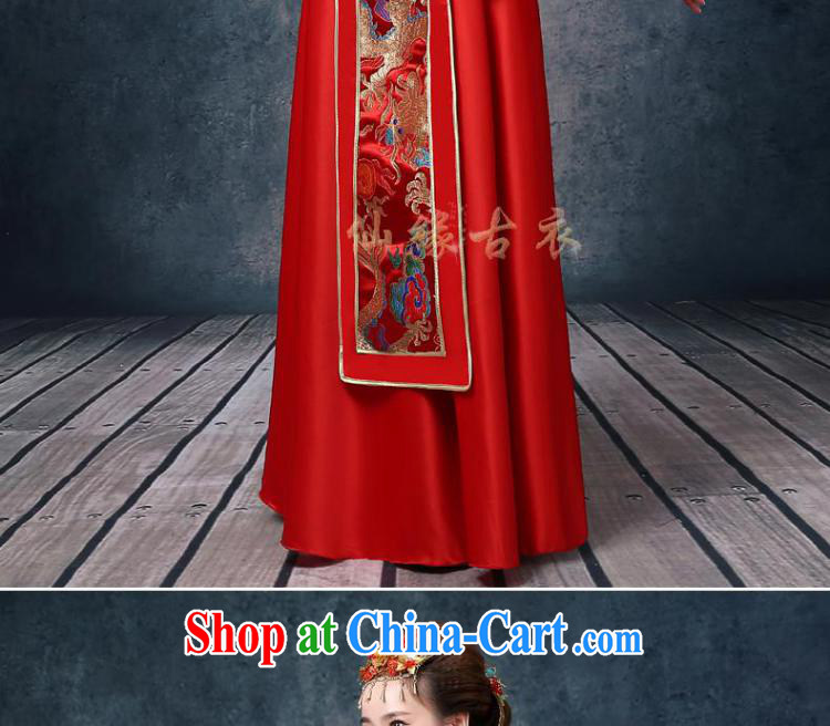 Wei Qi Su-wo service Chinese married women dress summer new pregnant women married Yi red phoenix and long-sleeved retro dresses toast serving the Code Red XXL pictures, price, brand platters! Elections are good character, the national distribution, so why buy now enjoy more preferential! Health
