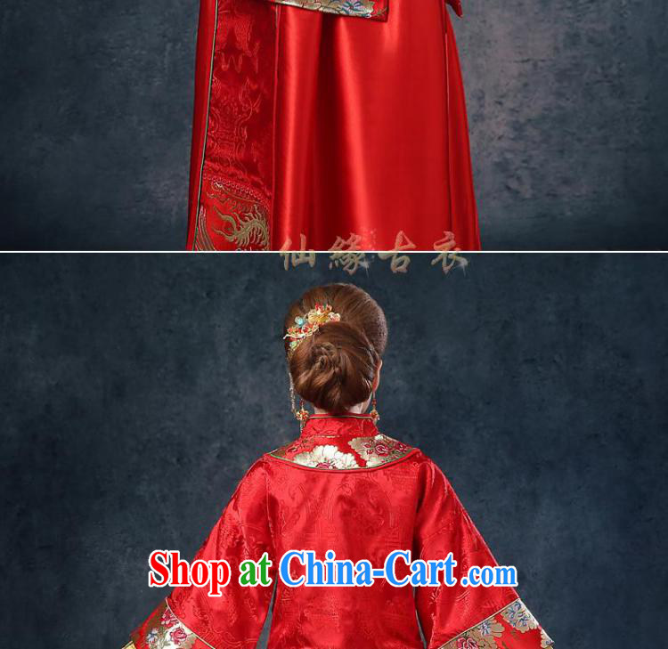 Wei Qi 2015 summer bridal wedding dresses red toast serving Chinese style wedding dresses long-sleeved Sau Wo service use phoenix retro married Yi red XXL pictures, price, brand platters! Elections are good character, the national distribution, so why buy now enjoy more preferential! Health