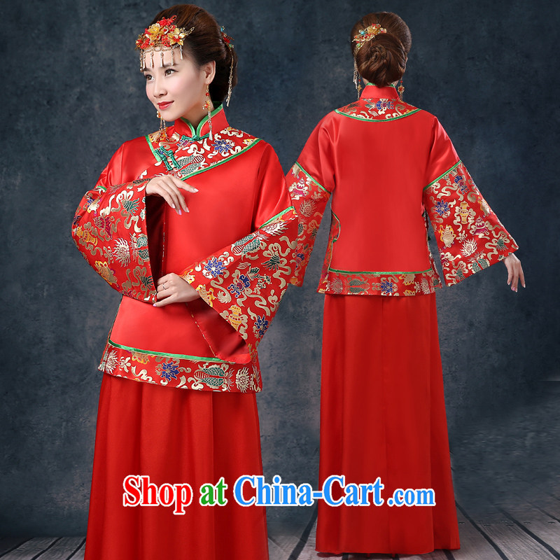 Ms Audrey EU Qi 2015 summer New Sau Wo service bridal gown red Chinese Antique married Yi bows service marriage Phoenix cheongsam use female Red XXL Qi, Ms Audrey EU Yuet-mee, QI WAVE), online shopping