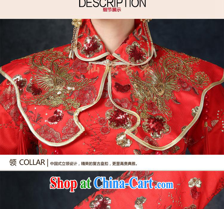 Wei Qi Su-wo serving Phoenix and Cherrie Ying, costumed bride married Yi Chinese wedding toast clothing wedding dress 2015 new summer female Red XXL pictures, price, brand platters! Elections are good character, the national distribution, so why buy now enjoy more preferential! Health