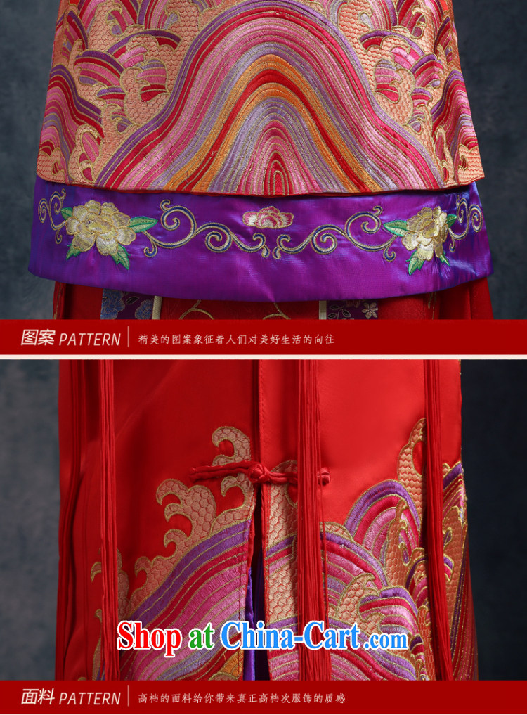 Wei Qi Cherrie Ying Sau WO Service Bridal wedding dresses red toast serving Chinese style wedding dresses long-sleeved dress kimono show 2015 summer New Red XXL pictures, price, brand platters! Elections are good character, the national distribution, so why buy now enjoy more preferential! Health