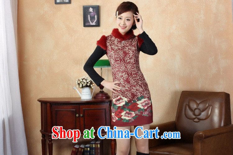 Shanghai, optimize purchase Chinese improved cheongsam dress short skirt winter clothing New-cotton cultivating cheongsam Y 0018 blue 40/XXL pictures, price, brand platters! Elections are good character, the national distribution, so why buy now enjoy more preferential! Health