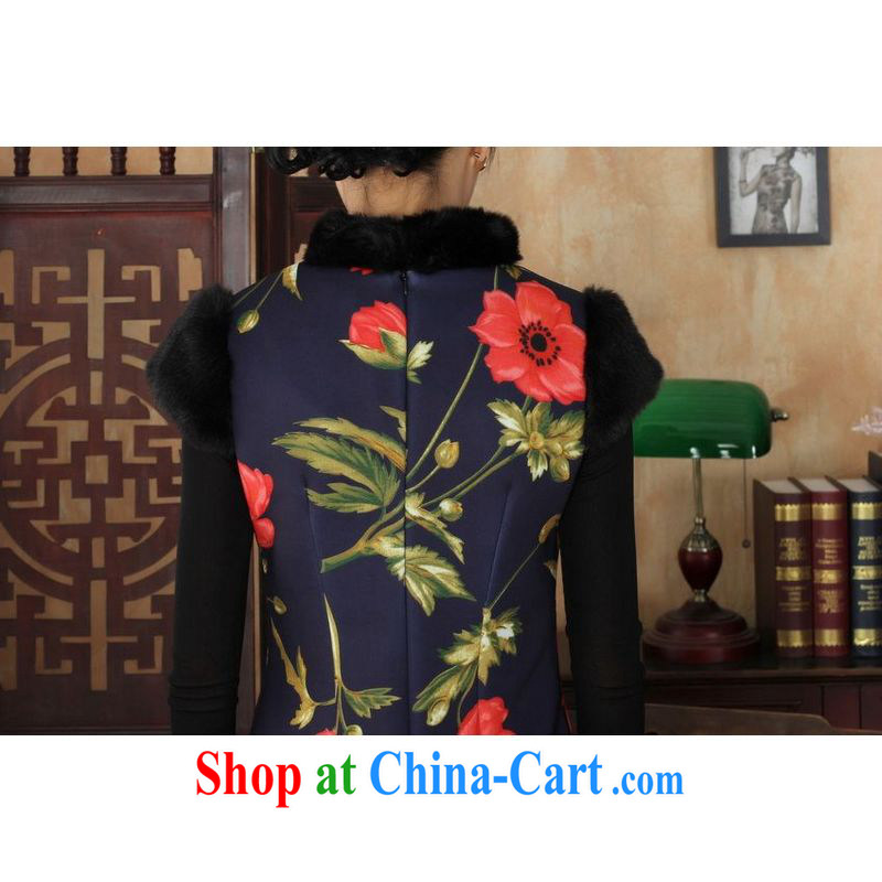 Shanghai, optimize purchase Chinese improved cheongsam dress short skirt winter clothing New-wool dresses beauty Y 0027 photo color 40/XXL, Shanghai, optimize, and shopping on the Internet