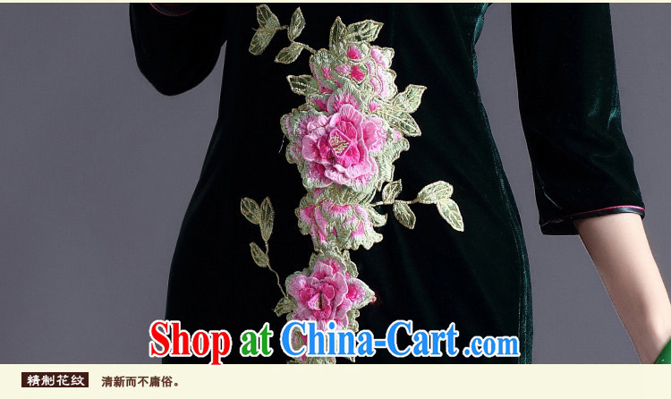 The cross-sectoral Windsor life 2015 new autumn and winter clothes cuff in gold velour cheongsam dress embroidery retro daily improved stamp cheongsam H D Black 2 XL pictures, price, brand platters! Elections are good character, the national distribution, so why buy now enjoy more preferential! Health