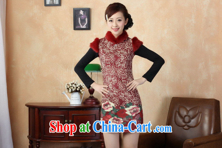 And Jing Ge Chinese improved cheongsam dress short skirt winter clothing New-cotton cheongsam beauty Y 0018 blue 40/XXL pictures, price, brand platters! Elections are good character, the national distribution, so why buy now enjoy more preferential! Health