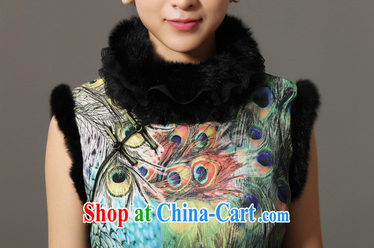 Bin Laden smoke-free winter and autumn cotton cheongsam dress Chinese Chinese, for rabbit hair for Peacock on display improved cotton cheongsam dress attire such as the color 2 XL pictures, price, brand platters! Elections are good character, the national distribution, so why buy now enjoy more preferential! Health