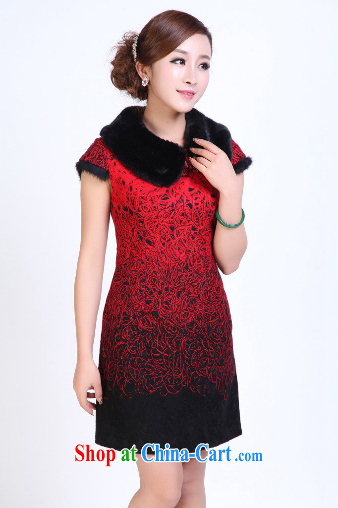 Take the cheongsam dress Tang with autumn and winter fashion so gross for improved cheongsam dress Manually Take Charge cheongsam dress bows white 2XL pictures, price, brand platters! Elections are good character, the national distribution, so why buy now enjoy more preferential! Health