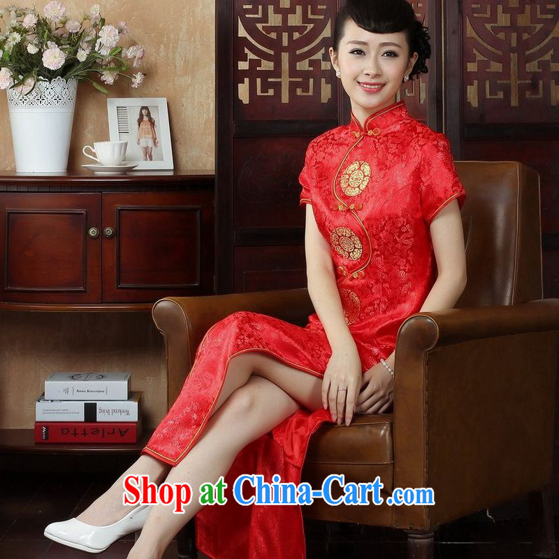 Jing An outfit, Ms. Tang on the collar damask long cheongsam dress dresses red 2 XL, an Jing, and shopping on the Internet