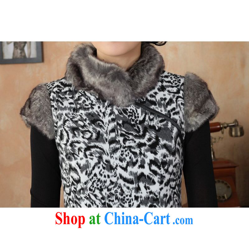 Jing An outfit, Ms. Tang with improved winter dresses, for the waist dress dresses gray 2 XL, facilitating Jing, shopping on the Internet
