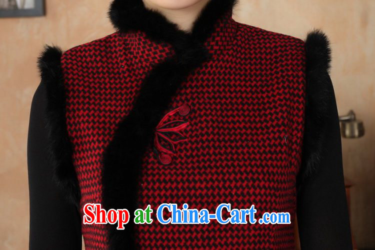Jing An outfit, Ms. Tang with autumn and winter with new retro improved tartan wool? rabbit hair collar cheongsam red 2 XL pictures, price, brand platters! Elections are good character, the national distribution, so why buy now enjoy more preferential! Health