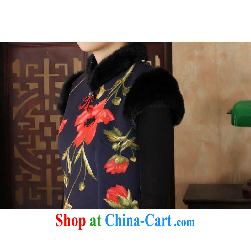 Jing An outfit, Ms. Tang with improved winter dresses, for the waist dress dresses Y 0027 Map Color 2 XL, facilitating Jing, shopping on the Internet